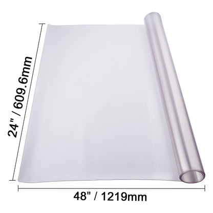 Clear PVC Table Protector - 24x48 Inch Desk Cover