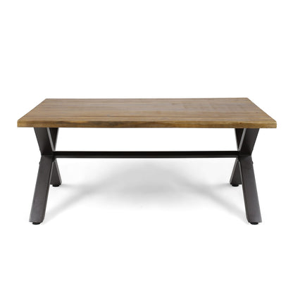 Acacia Wood Outdoor Coffee Table - Brown & Black