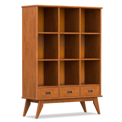Teak Brown 9 Cube Shelving Unit - 42" Wide