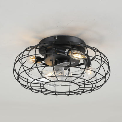15.7" Low Profile Bladeless Ceiling Fan with Lights - Matte Black