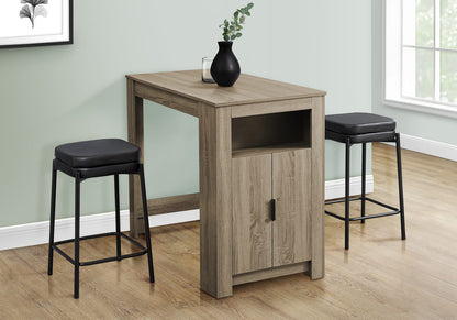 Dining Table, 48" Rectangular, Counter Height - Taupe MDF