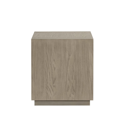 Natural Engineered Wood End Table - 20" Square for Living Room