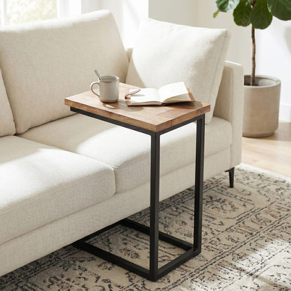 Natural Mango Wood C Side Table - 18.1" x 10.2"