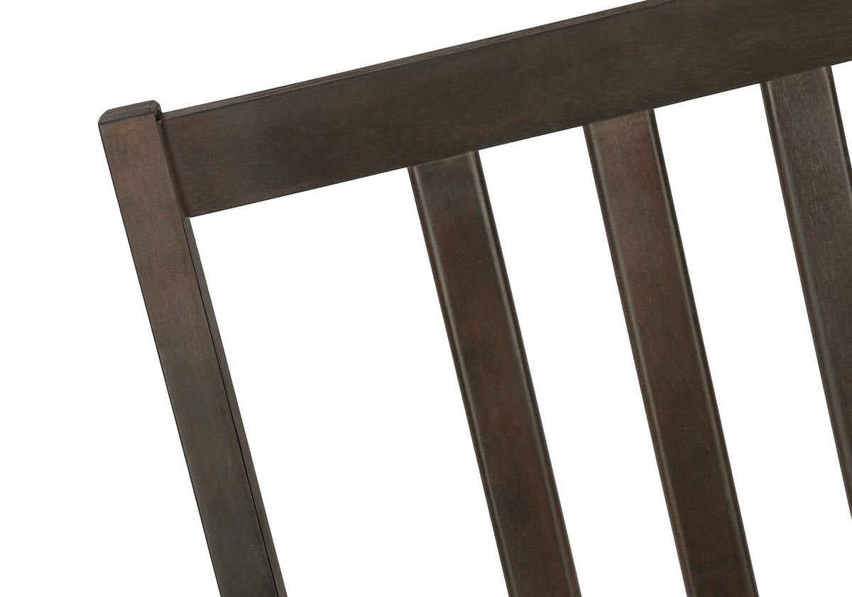 Espresso Faux Leather Dining Chairs - Set of 2 for Living Room