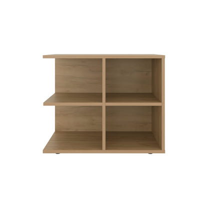 Beige Brown 4 Shelf Console Table - Primary Living Space