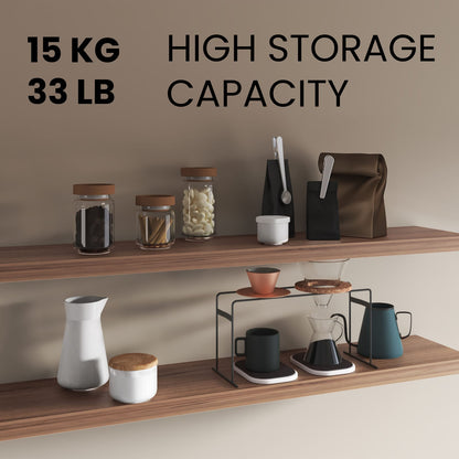 Walnut Engineered Wood Shelves - 9.8" W x 47.3" H