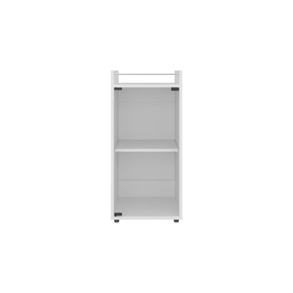 White Minibar Cabinet - 14.8 x 15 x 32 Inches