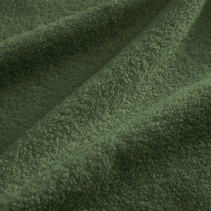Vitoria Curved Sofa - Green Teddy Fabric, 1 Seat