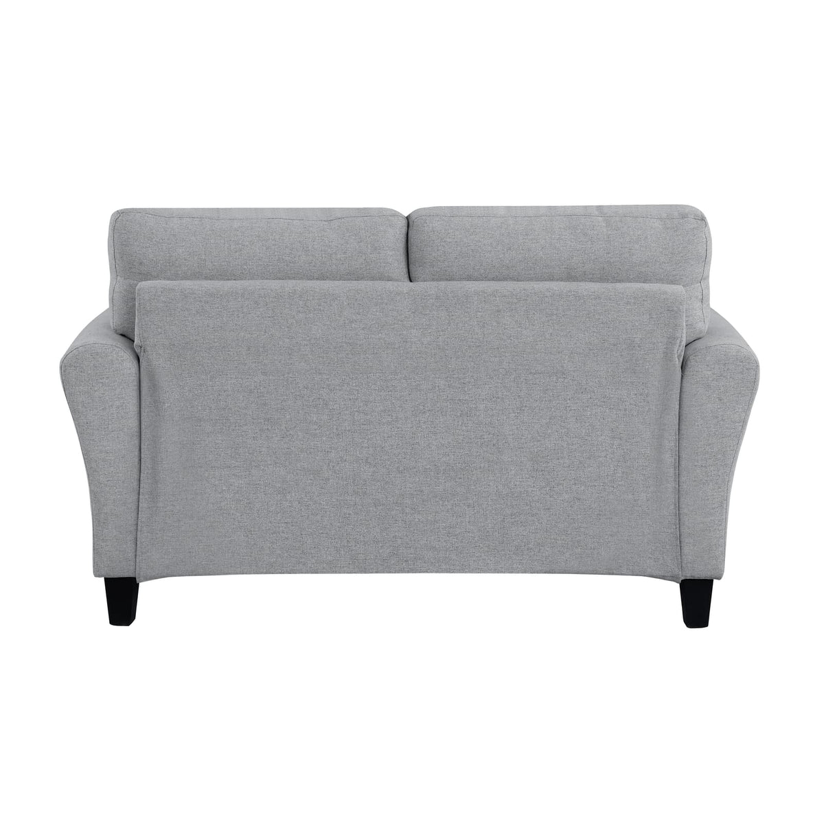 Dark Gray Transitional Loveseat Fabric Sofa for Living Room Seating