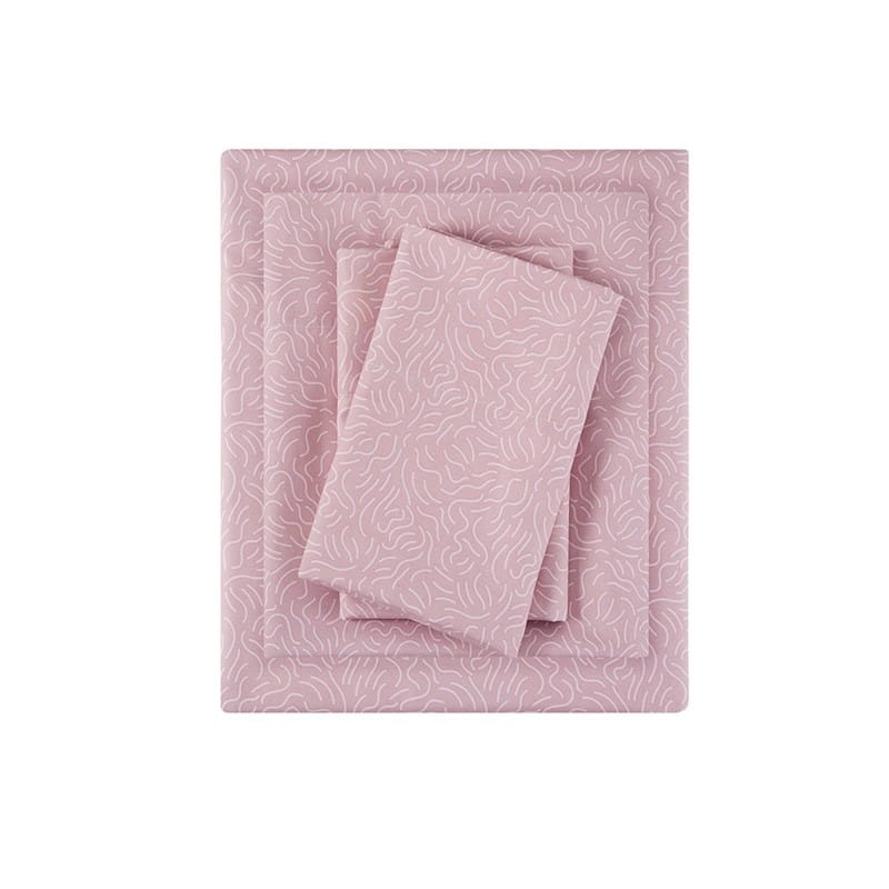 Blush Polyester Queen Sheet Set - 4 Piece