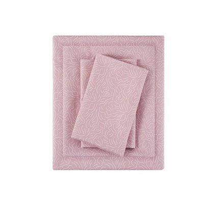 Blush Polyester Queen Sheet Set - 4 Piece