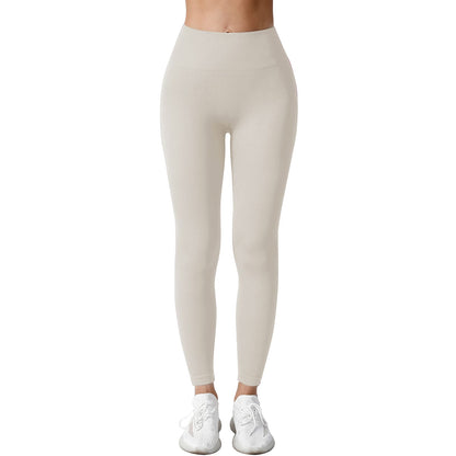 Off White Nylon Mesh High Waisted Yoga Leggings