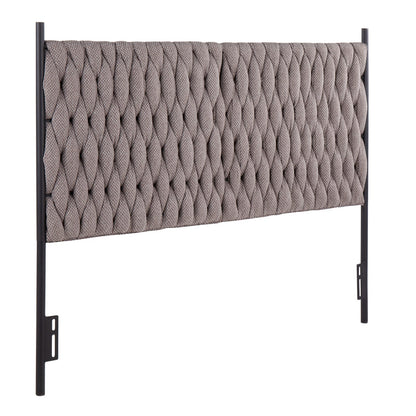 Black Metal Braided Headboard - Queen Size