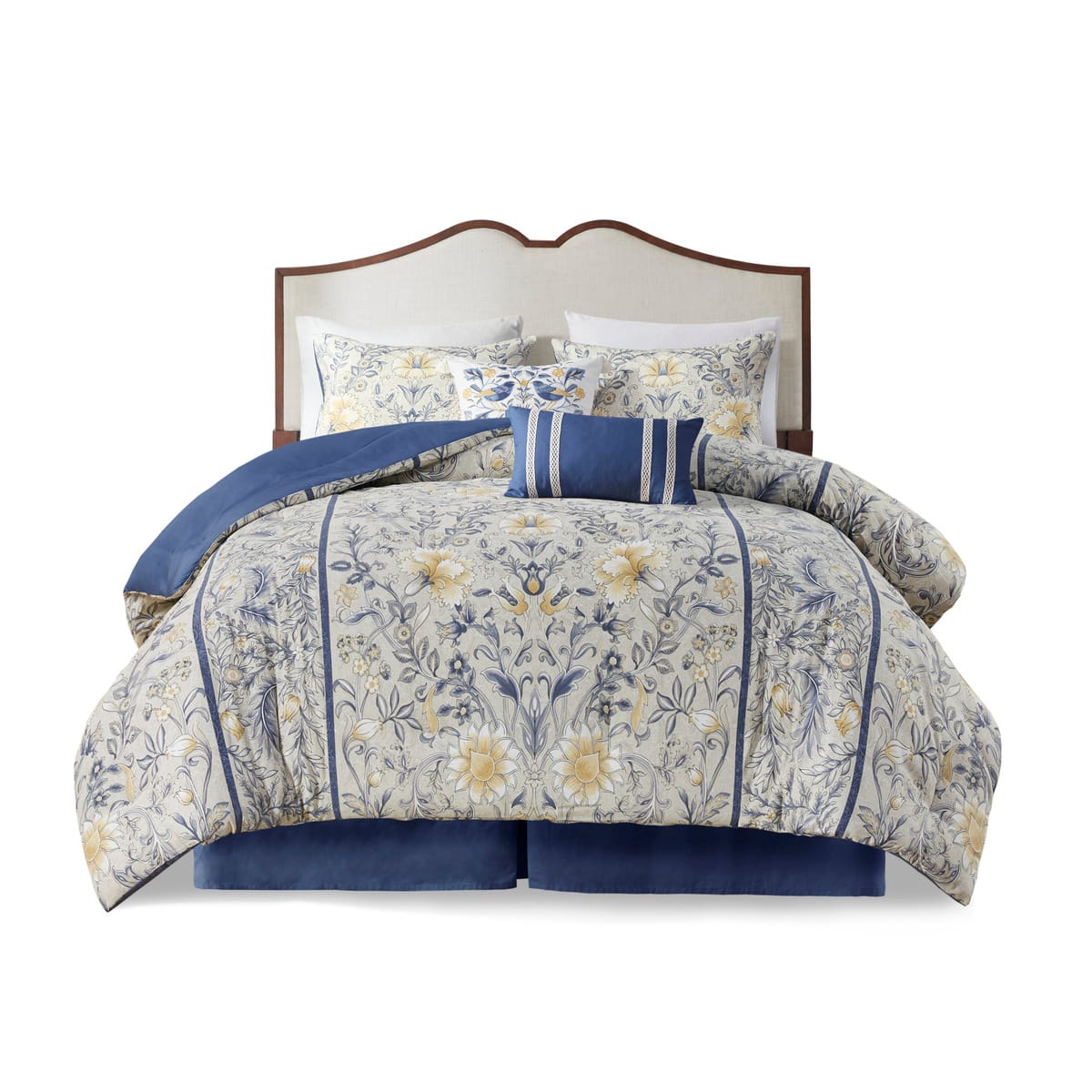 King Size Cotton Comforter Set Multi Color