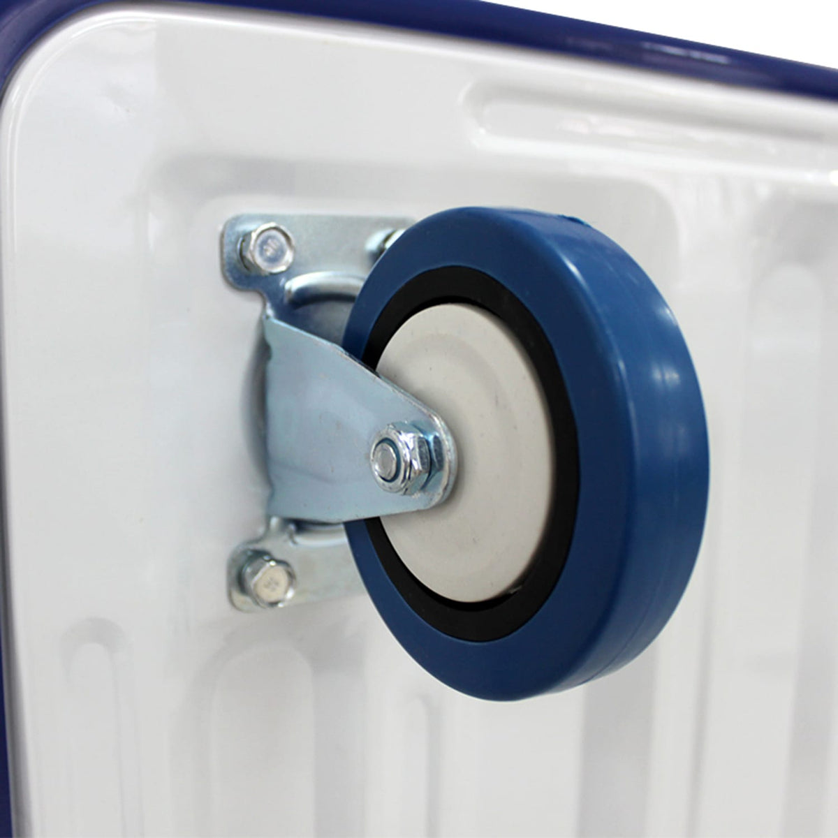Blue Steel Folding Hand Truck for Heavy Duty Warehouse Storage