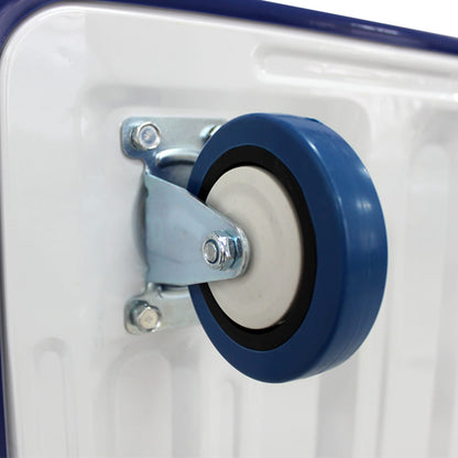 Blue Steel Folding Hand Truck for Heavy Duty Warehouse Storage
