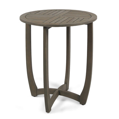 Grey Acacia Wood Bistro Table - 27.5" Outdoor Table