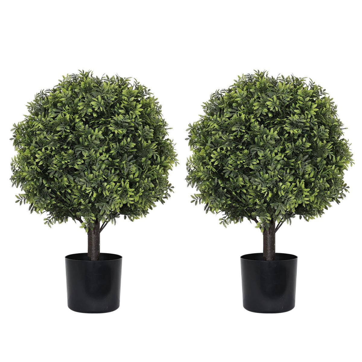 22 Inch Artificial Mimosa Plant in Black Pot