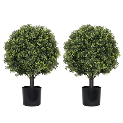 22 Inch Artificial Mimosa Plant in Black Pot