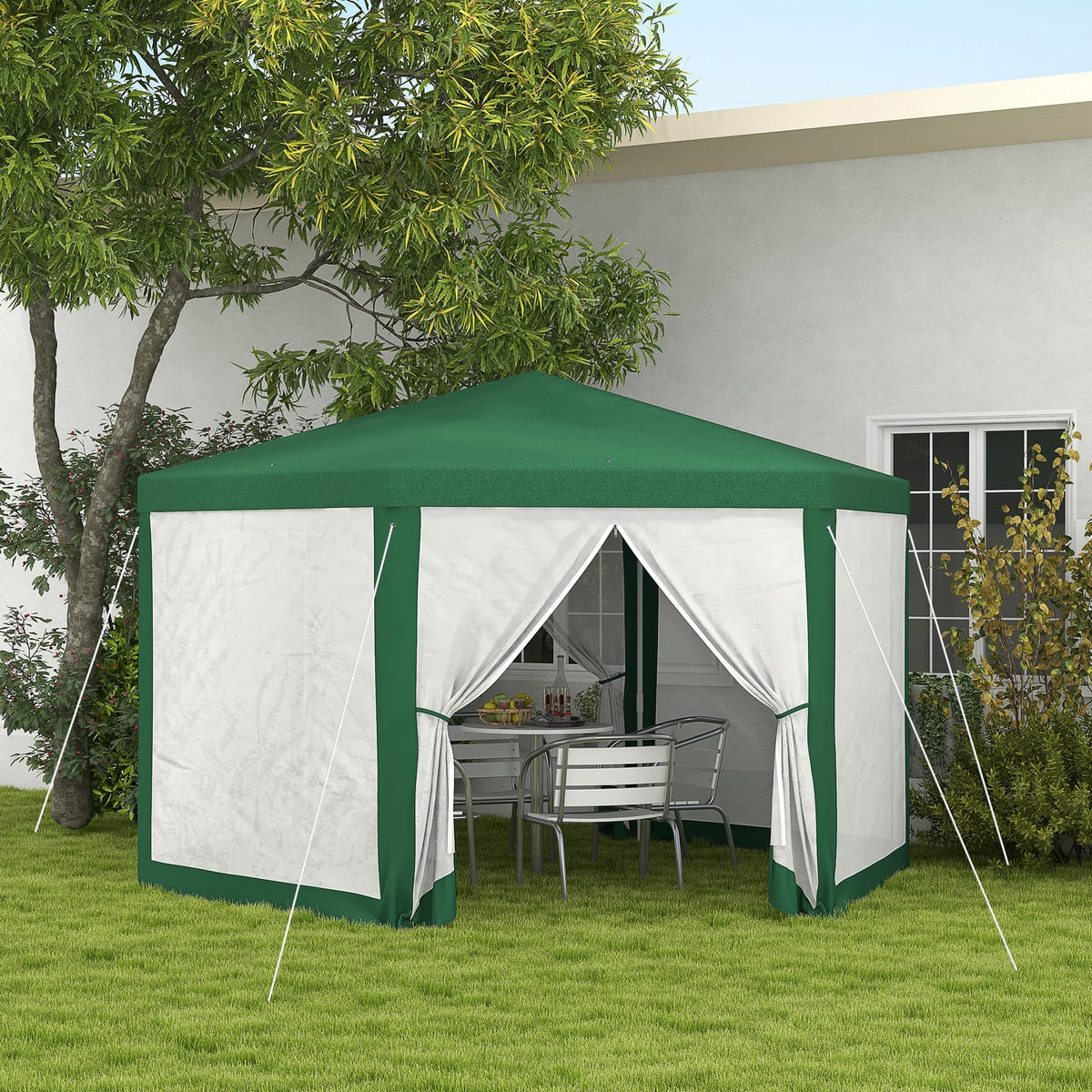 13' Hexagon Party Tent - Outdoor Shade Shelter