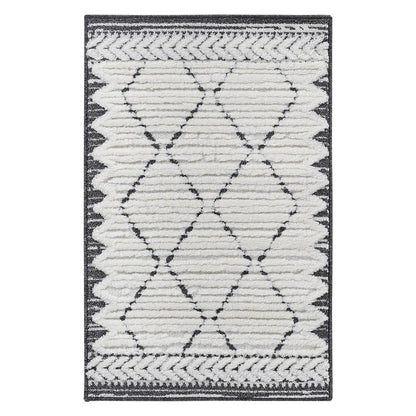 Cream Polypropylene Area Rug - 2x3 Feet