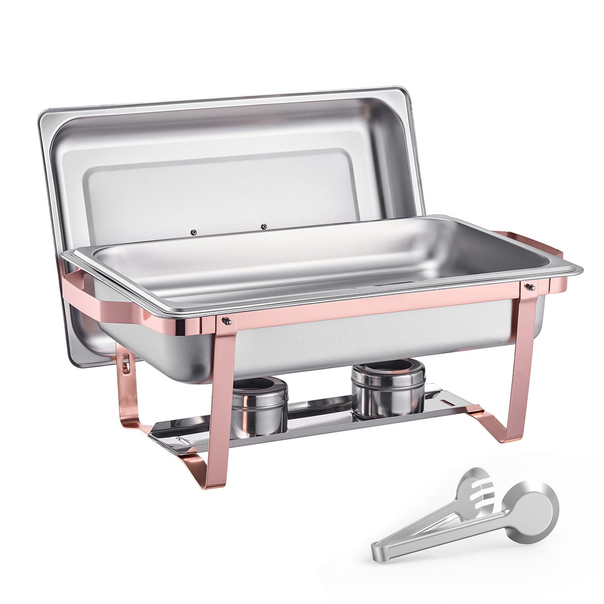 Rose Gold Stainless Steel Chafing Dish Set 8 Qt