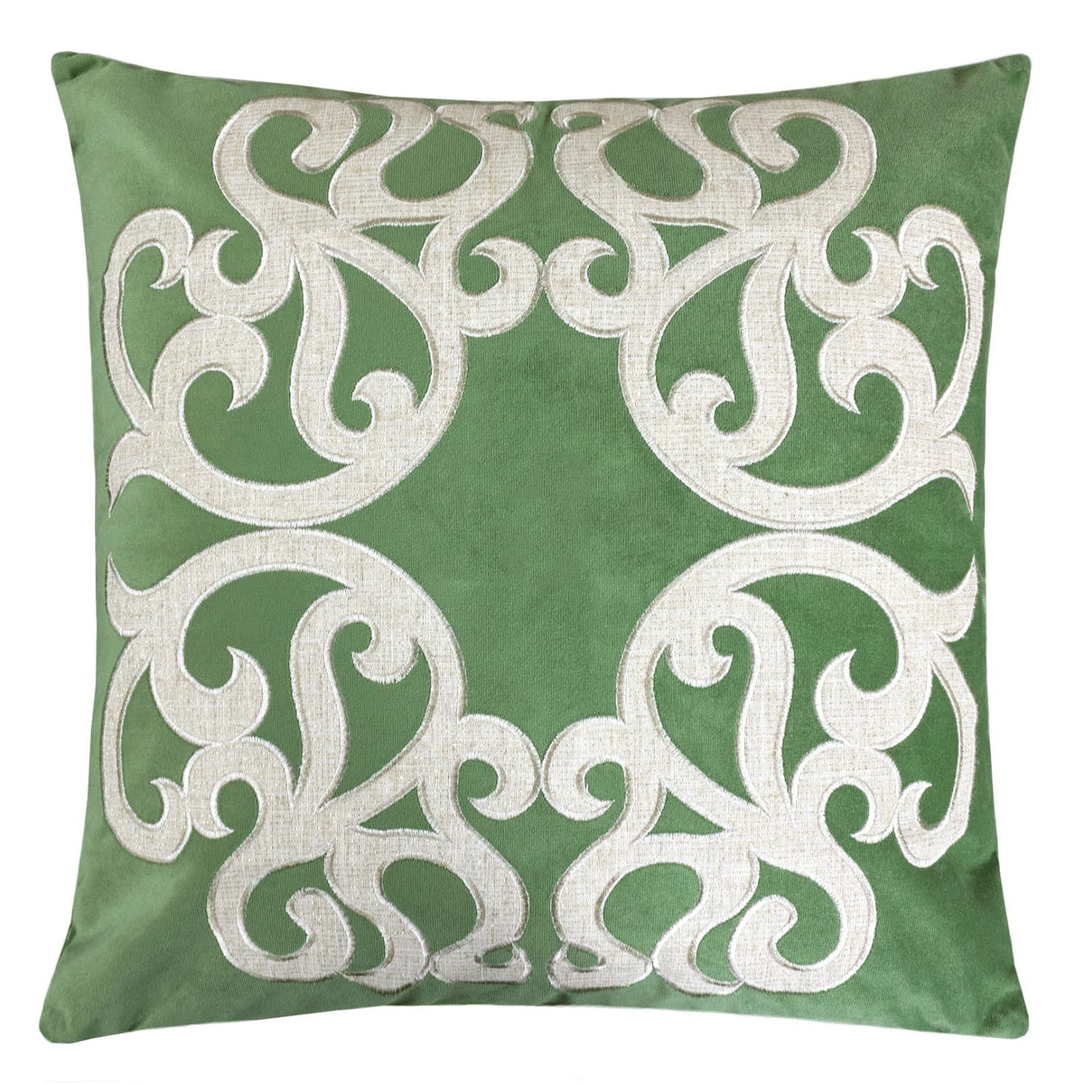 20x20 Green Polyester Pillow Cover Set