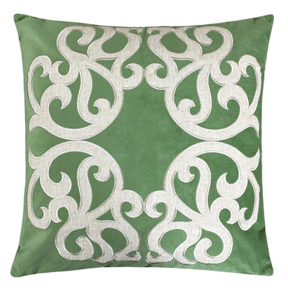 20x20 Green Polyester Pillow Cover Set