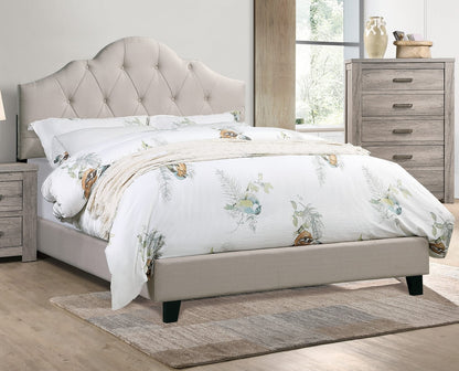 Queen Size Light Brown Wood Bed Frame