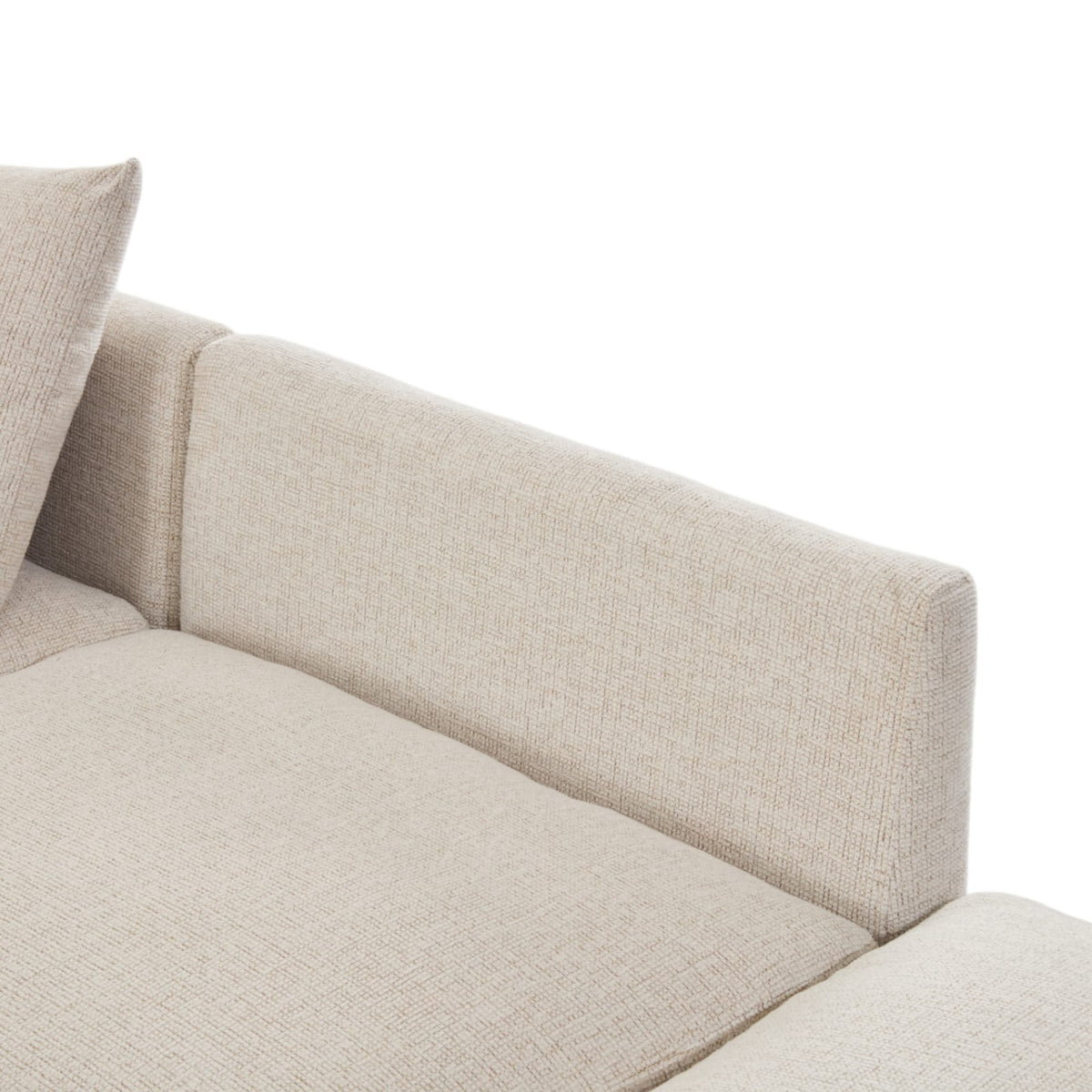 86.6" Beige Modular Sectional Sofa - 5 Seat Chenille