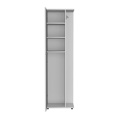 Austin Storage Broom Closet White - Modern Cabinet for Cleaning Tools
