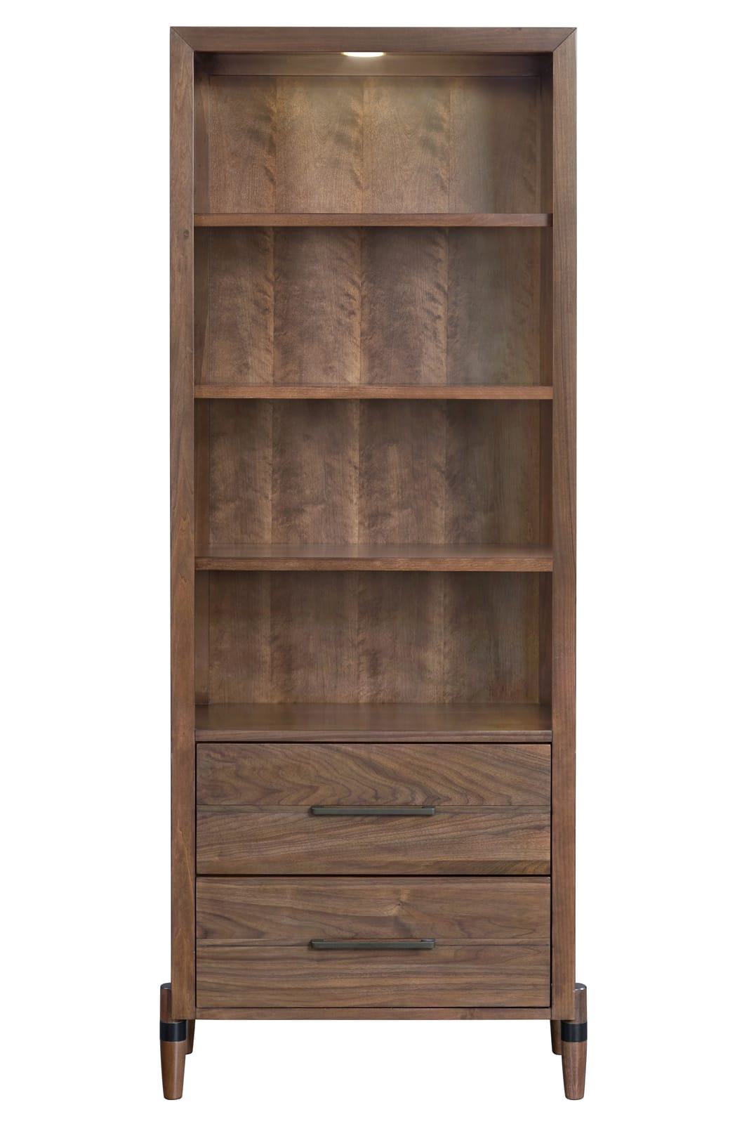 Tranquility Bookcase Pier - Walnut Finish, 30" Wide for Living Room