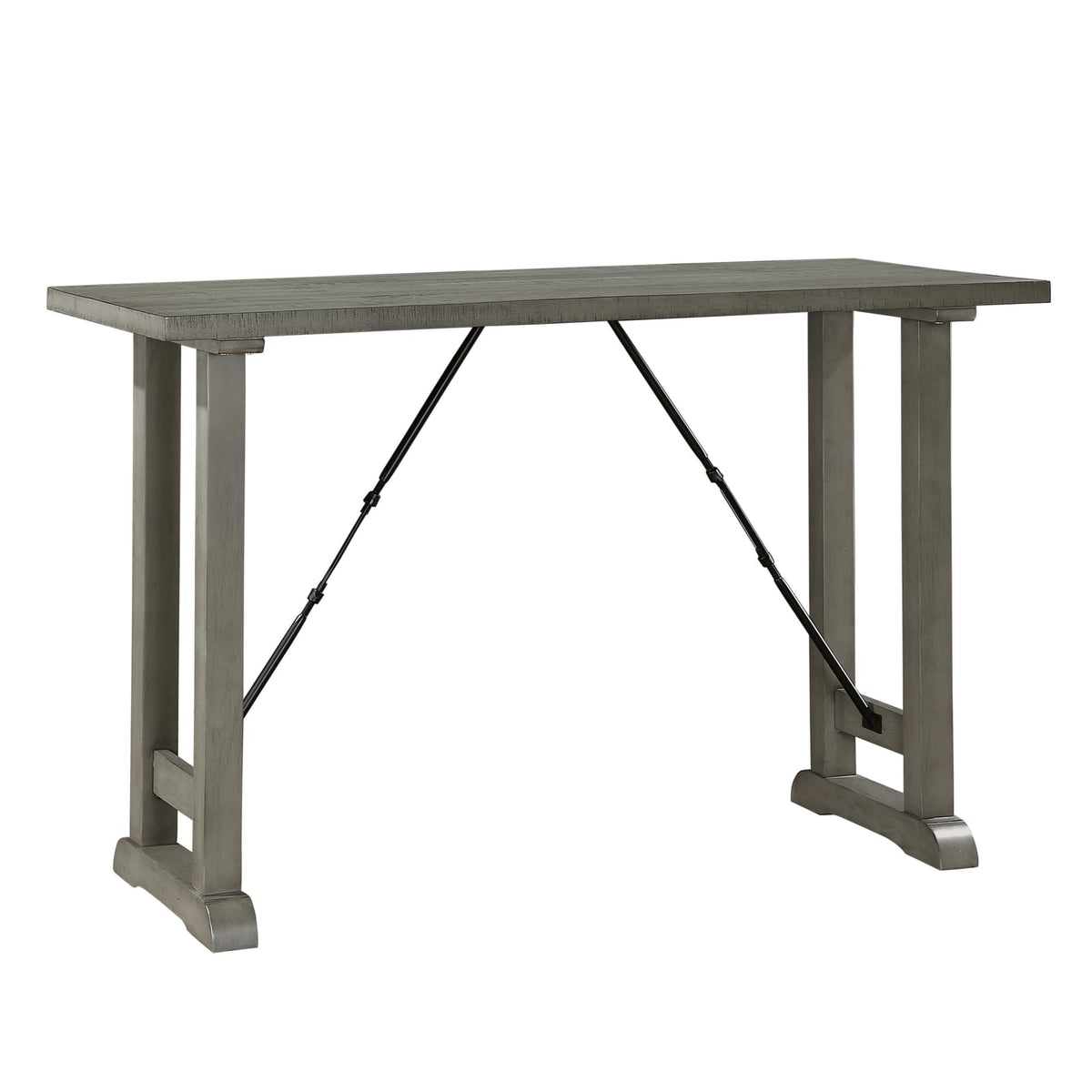 Light Gray Rectangular Dining Table - Seats 4