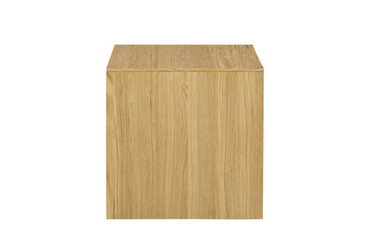 Natural Oak End Table - 24 Inch Square for Living Room