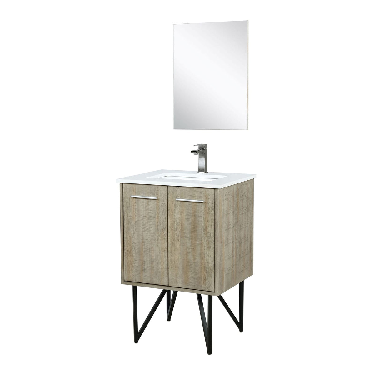 Acacia Wood Bathroom Vanity with Marble Top and Faucet Upgrade