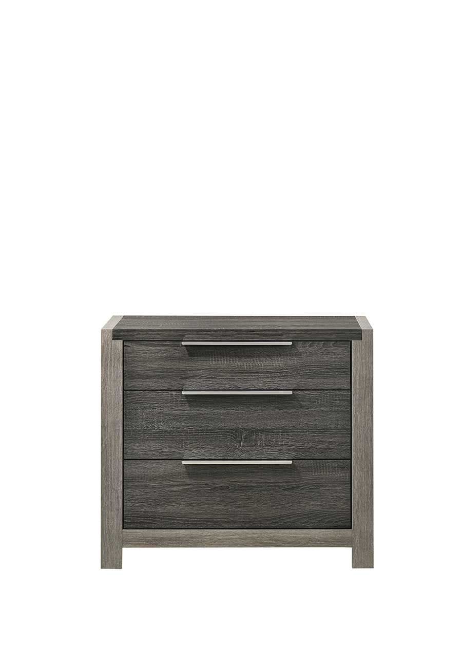 Jehoram Gray Finish Nightstand - Storage & Style