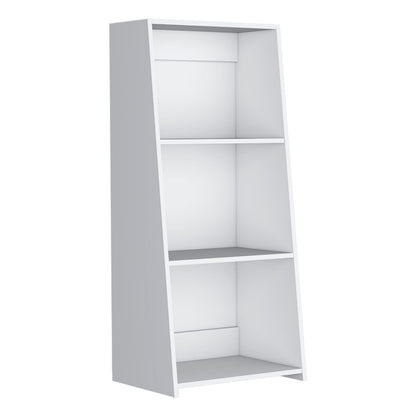 White Modern File Cabinet - 3 Shelves 47" High