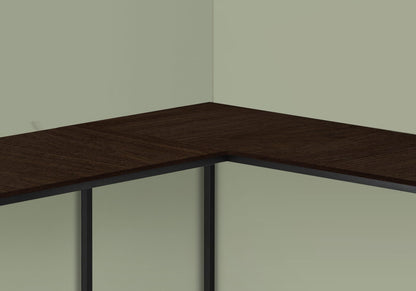 Espresso L-Shaped Corner Computer Desk - 58" Workstation for Home Office