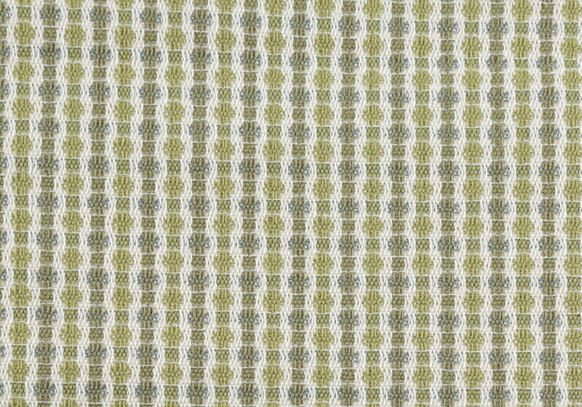 Set of 2 Square Throw Pillows - Green Dot Design 18x18 Inches