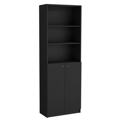 Wenge 2-Piece Bookcase Set - Living Room Storage