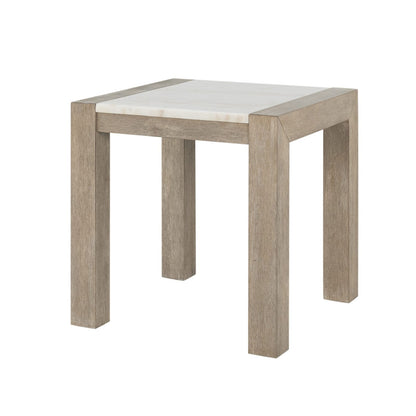 Ana Beige End Table - Modern Marble Accent