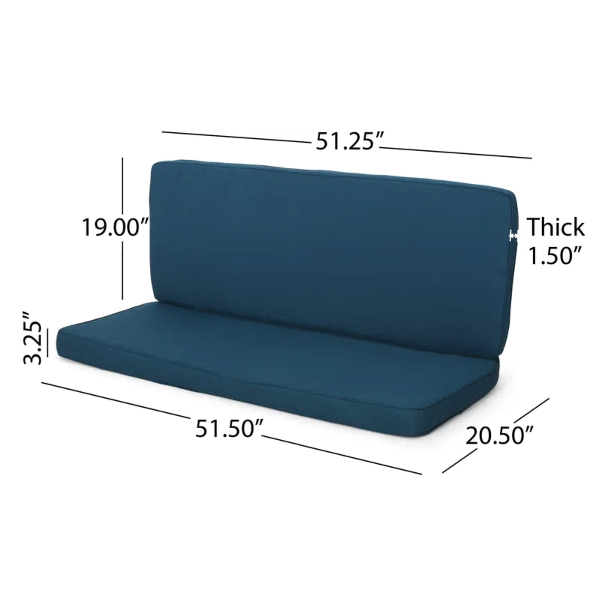 Teal Outdoor Garden Cushion Set for Poolside or Porch Seating
