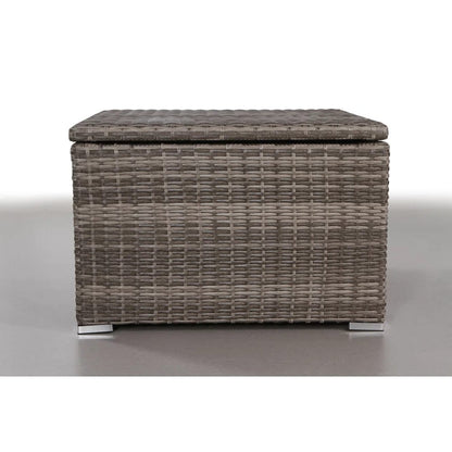 Grey Wicker Sectional Outdoor Table - 33" Storage