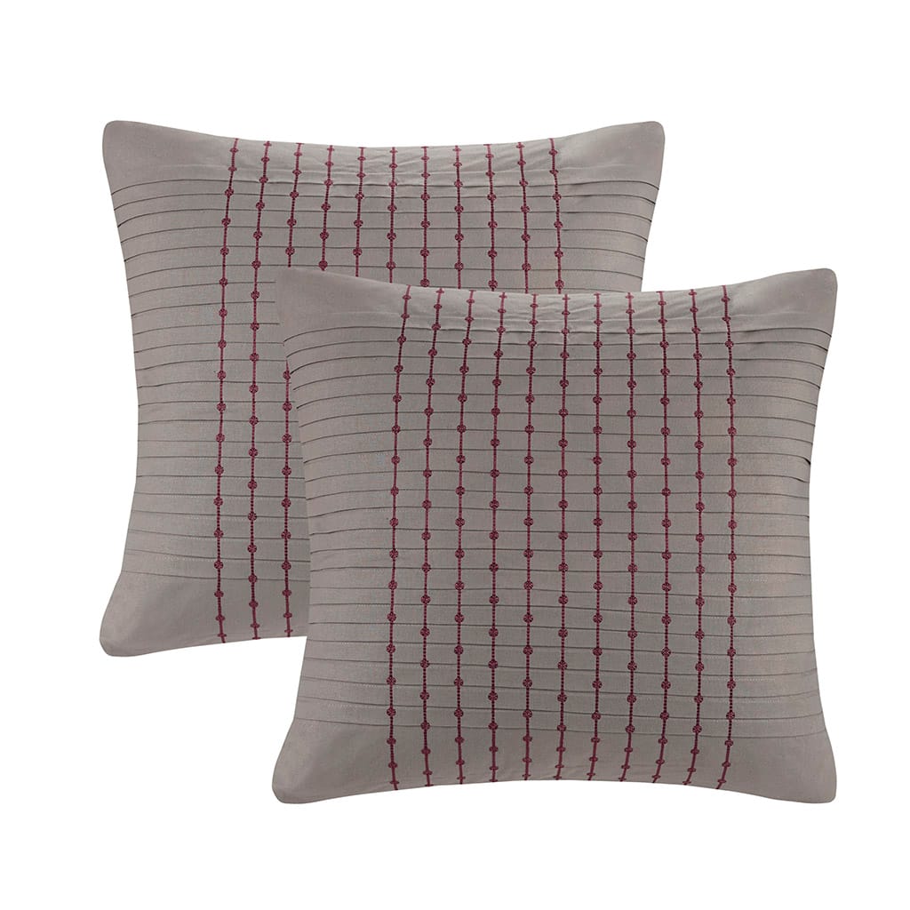 Grey Cotton Euro Sham - 26 Inch for Home Spaces