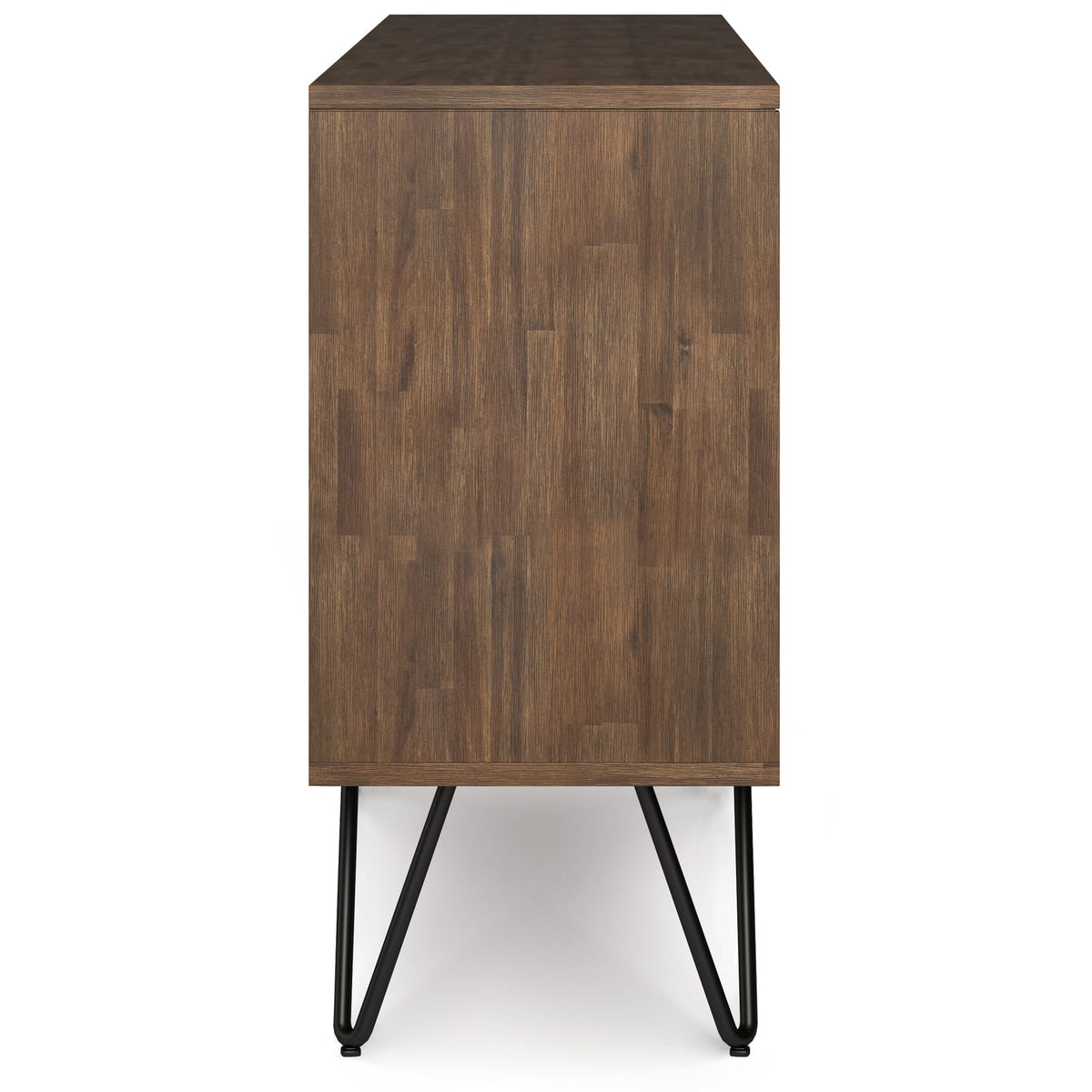Chase Low Bookcase - Dark Brown Wood Display Shelves for Living Room