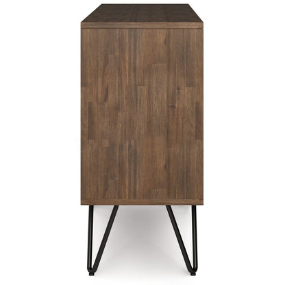 Chase Low Bookcase - Dark Brown Wood Display Shelves for Living Room