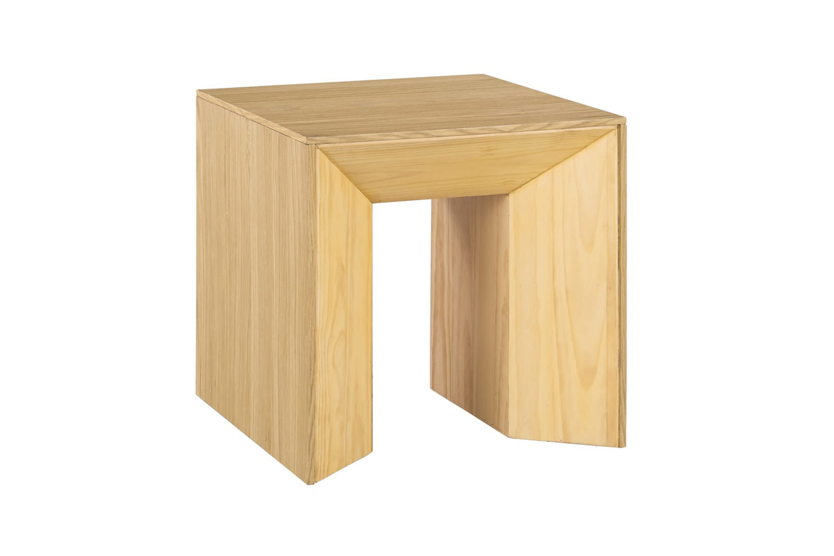 Natural Oak End Table - 24 Inch Square for Living Room