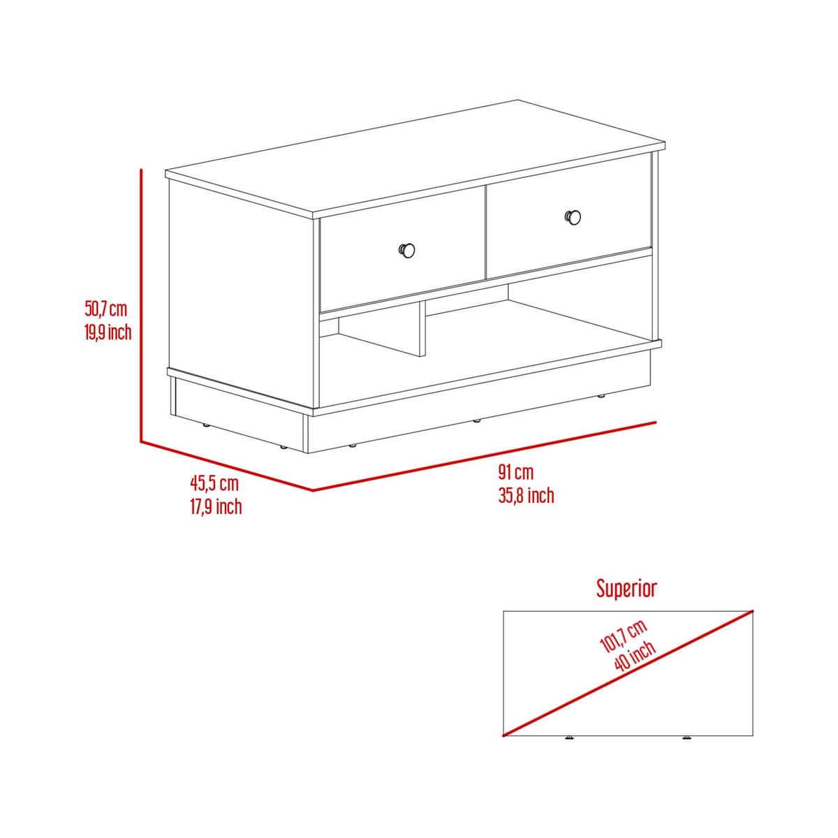 Black Modern Storage Bench with Shelves & Drawers