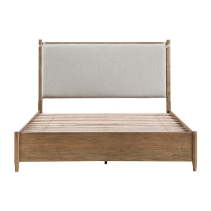 Queen Brown Wood Bed Frame Modern Bedroom