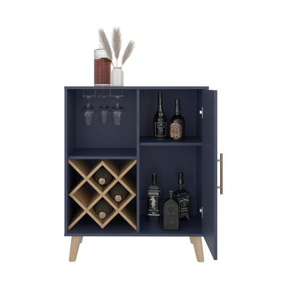 Cave Low Bar Cabinet - Blue Forest, Open Storage for Living Room